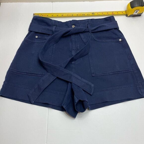 Ted Baker London Daniki Self Tie High Waisted Denim Shorts Dark Blue Size 32 - Picture 5 of 13